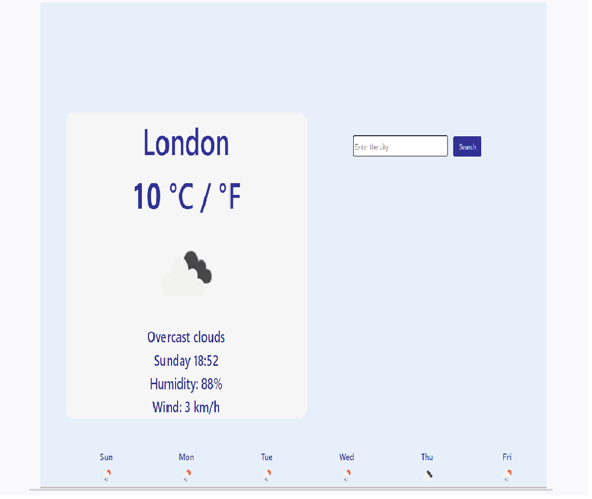 Weather project preview